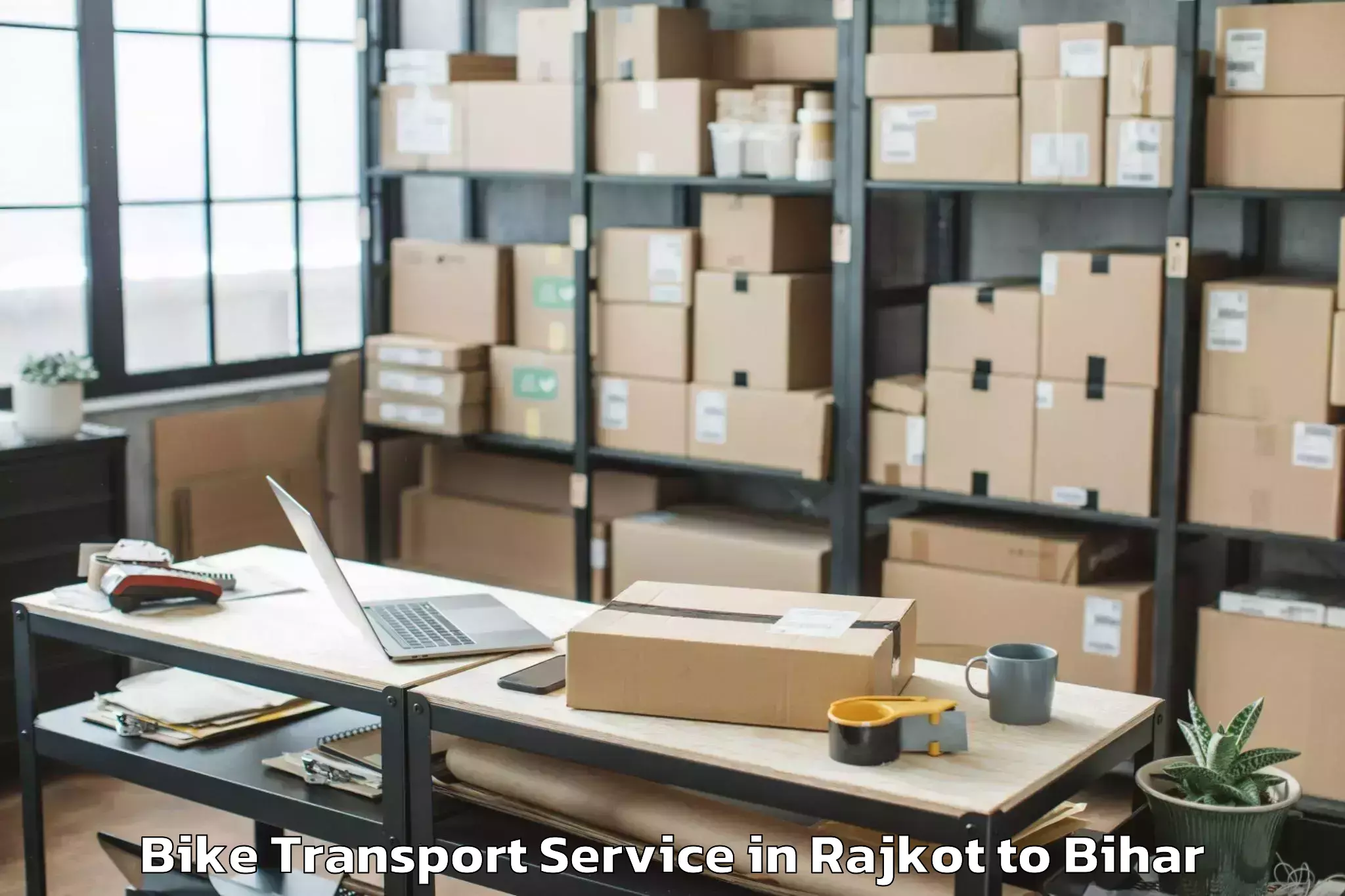 Top Rajkot to Chakia Bike Transport Available